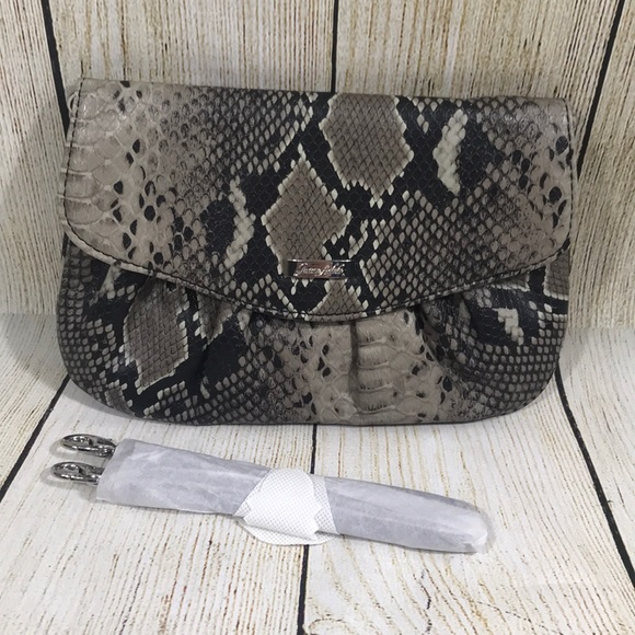 Handbags - Grace Adele | Snake Print Clutch Wallet Bag
